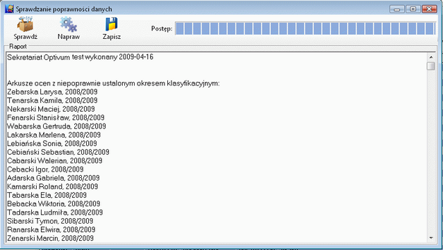 Sprawdzanie poprawnosci danych